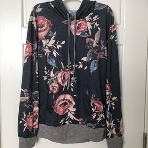 Lightweight Spring Floral Hoodie